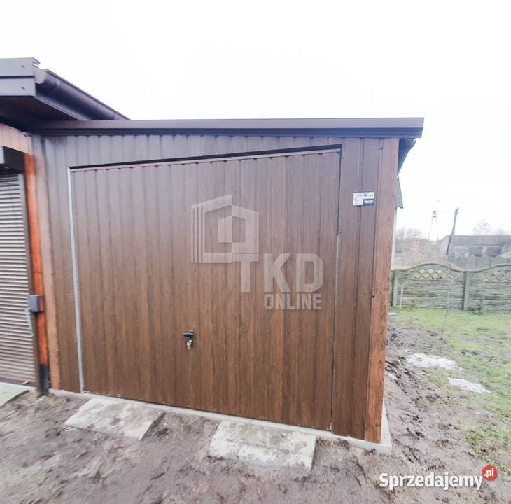 Garaż Blaszany 35x5 Brama uchyln drewnopodobny Miastko sprzedam