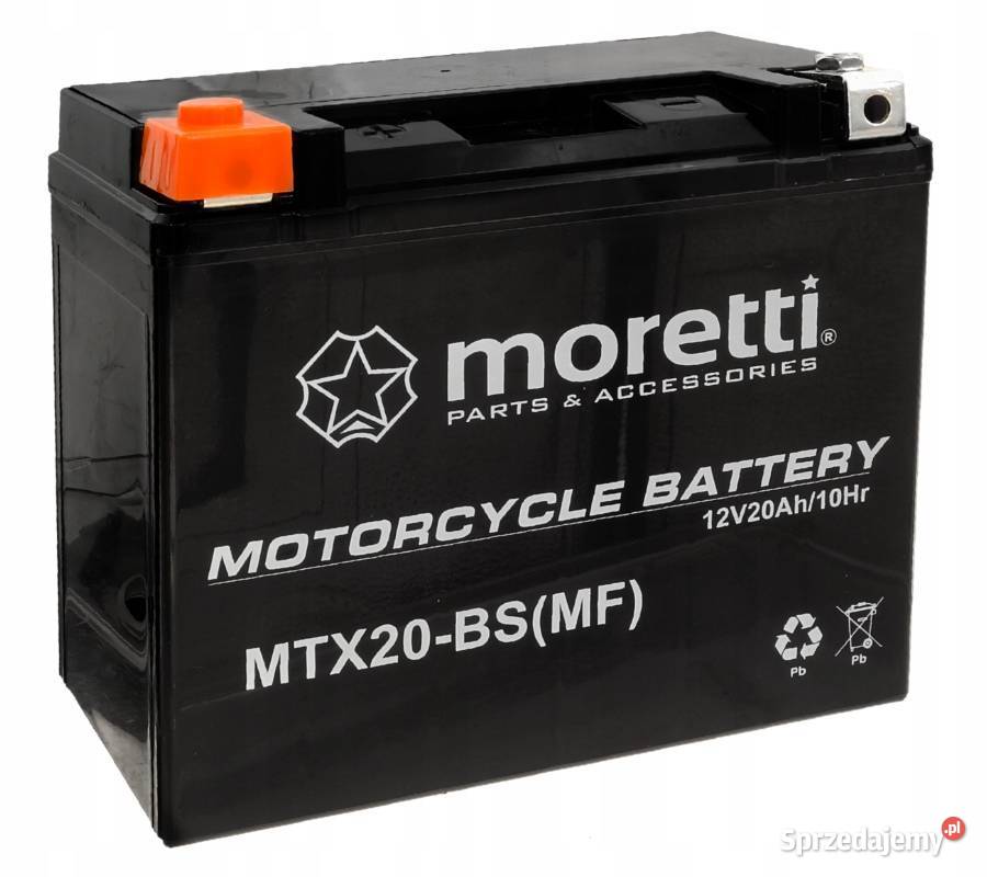 AKUMULATOR MOTOCYKLOWY MORETTI AGM GEL 20Ah Gniezno sprzedam
