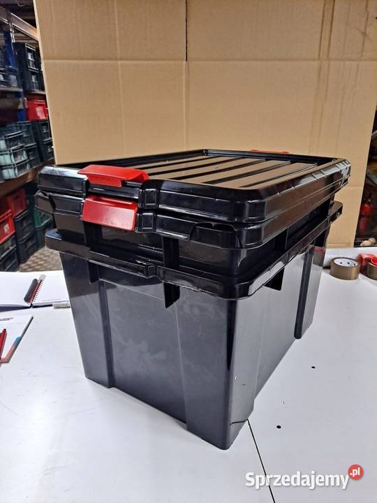 Plastikowe pudełka pojemnik z pokrywą i śląskie Sosnowiec