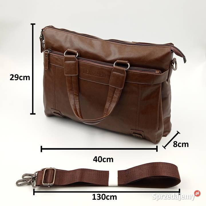 Teczka torba LEINASEN skórzana na ramie b Zawiercie