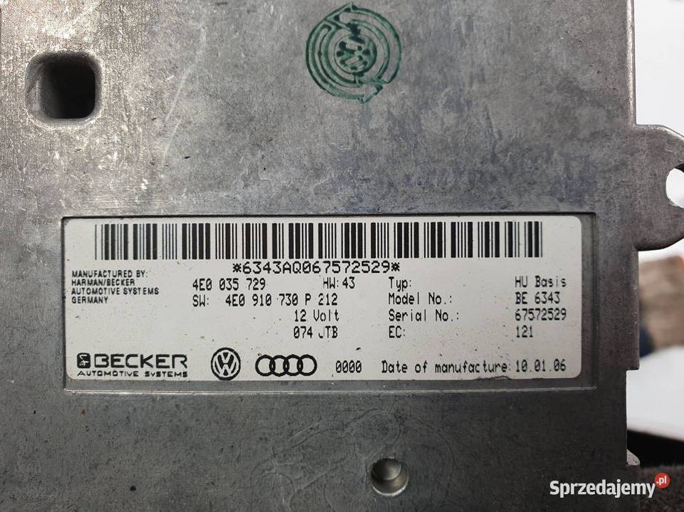 MODUŁ AUDI A8 D3 4E0035729 osobowe