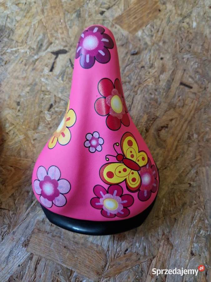 Siodło siodełko rowerowe różowe motyle kwiatki Głogowa