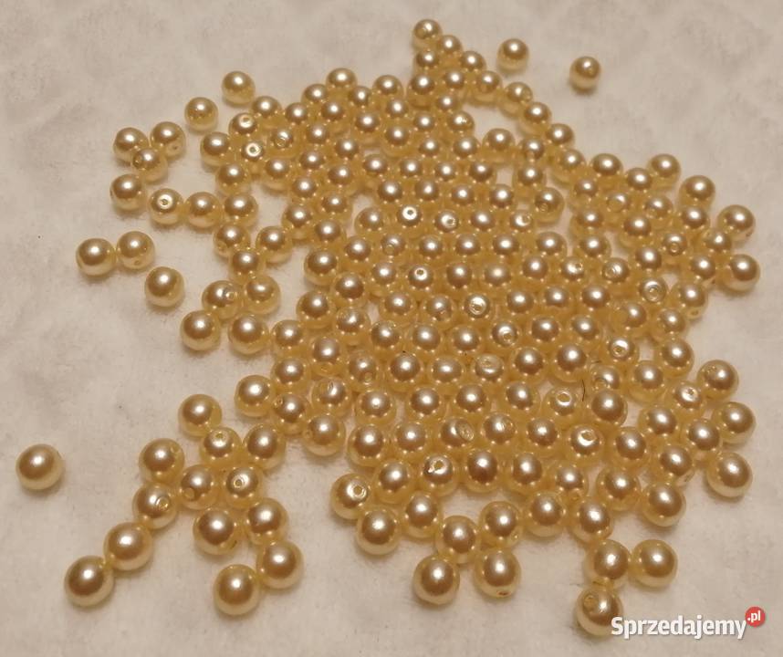 Koraliki 7mm kremowy ecru beżowy 198 5 Kreatywne