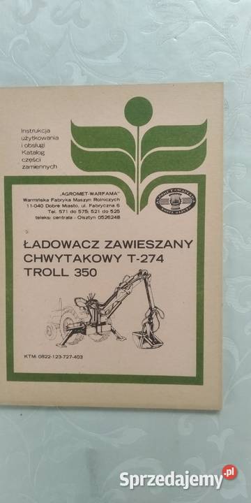 Katalog części i instrukcja obsługi ładowacz Lublin