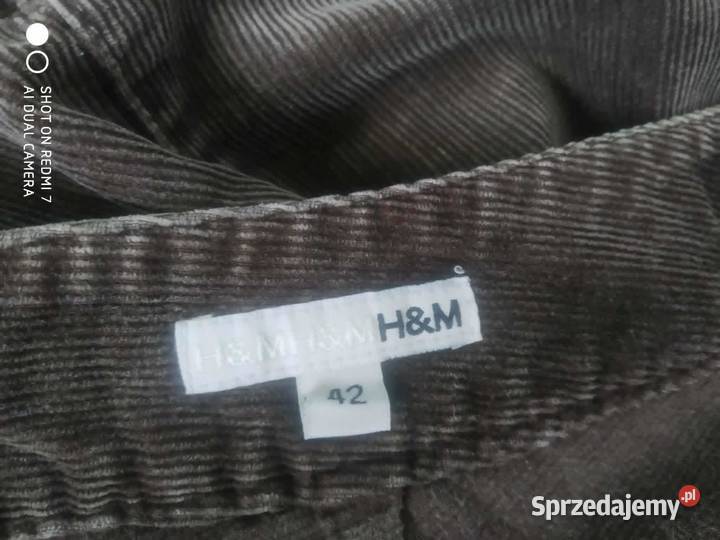 Brązowa sztruksowa spódnica maxi firmy HM Spódnice i sukienki śląskie