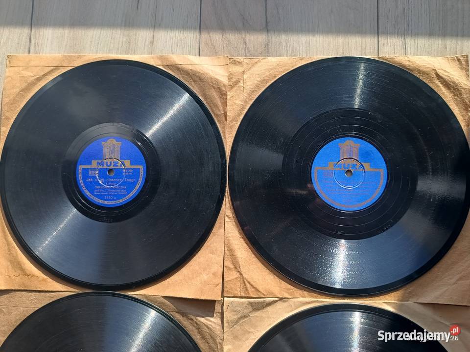 Cztery polskie płyty szelakowe 25 wielkopolskie Wronki