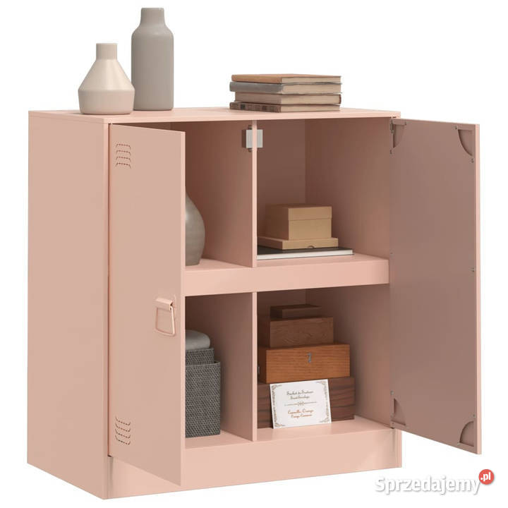 Szafka boczna różowa 67x39x73 stal WM841674 Warszawa