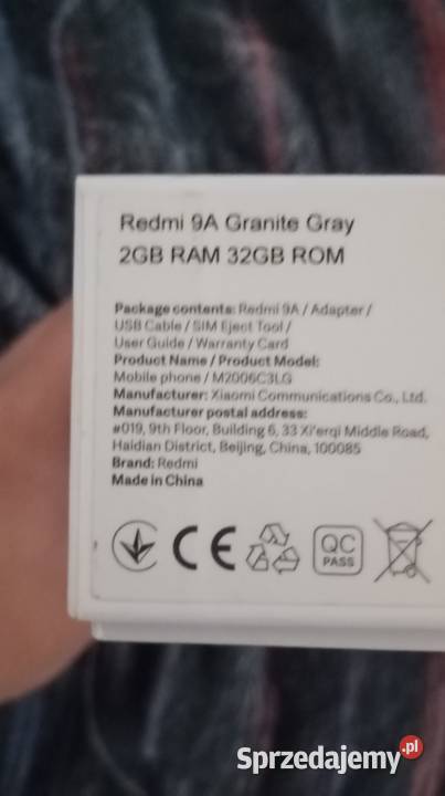 Xiaomi redmi 9A granite gray Stęszew