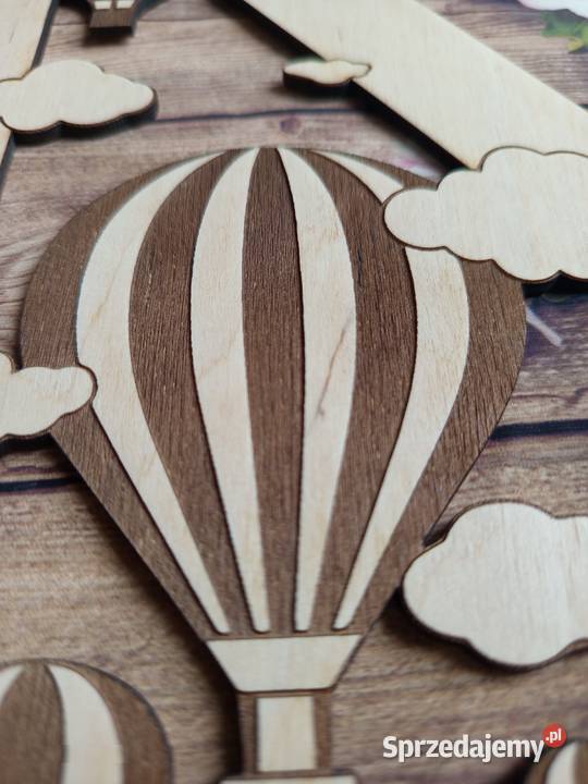 Ekierka drewniana 30 z personalizacją balony Artykuły szkolne Bełchatów