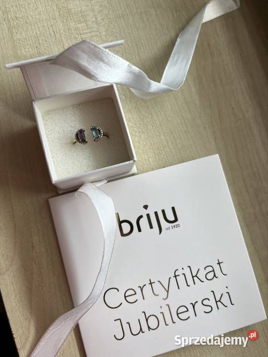 Pierścionek ametyst topaz diamenty 333 Nisko