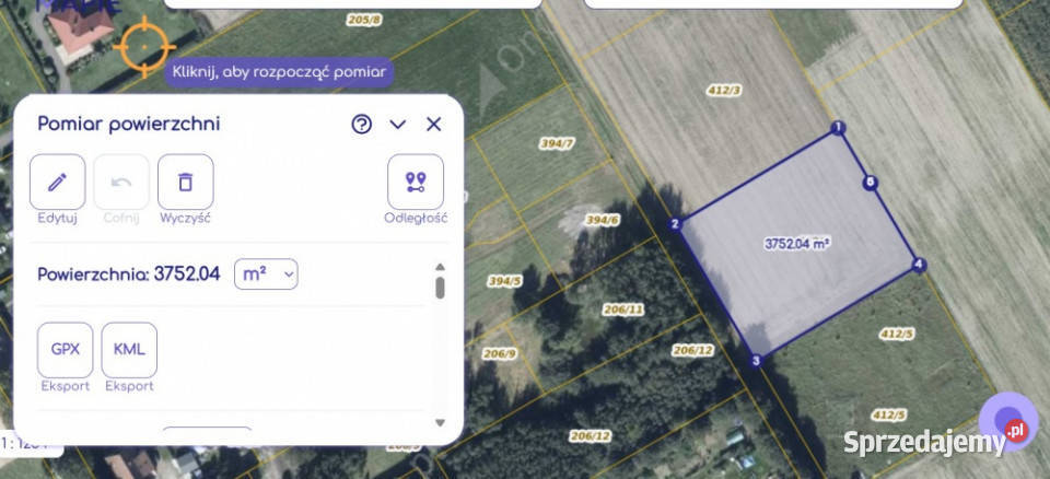 działka pod siedlisko 375 ara Frednowy