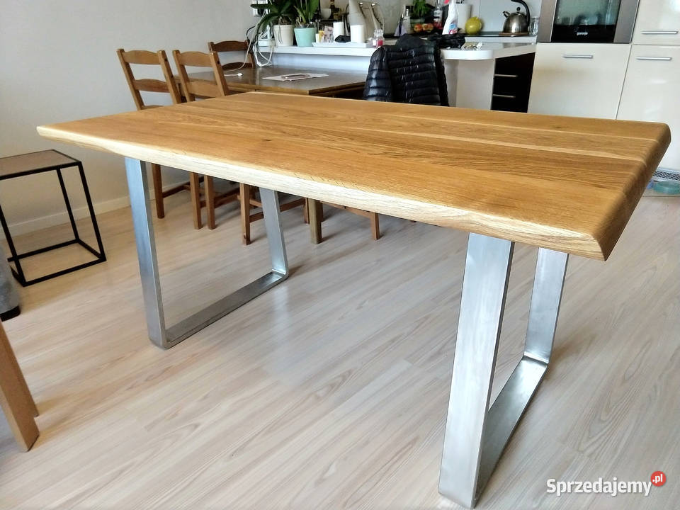 KOMPLET Stół dębowy Stolik kawowy dębowy stół 75cm wielkopolskie Ruszków Pierwszy