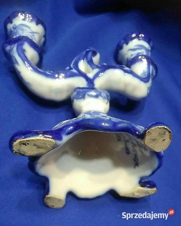 Świecznik kobal sygnowany Słupca sprzedam