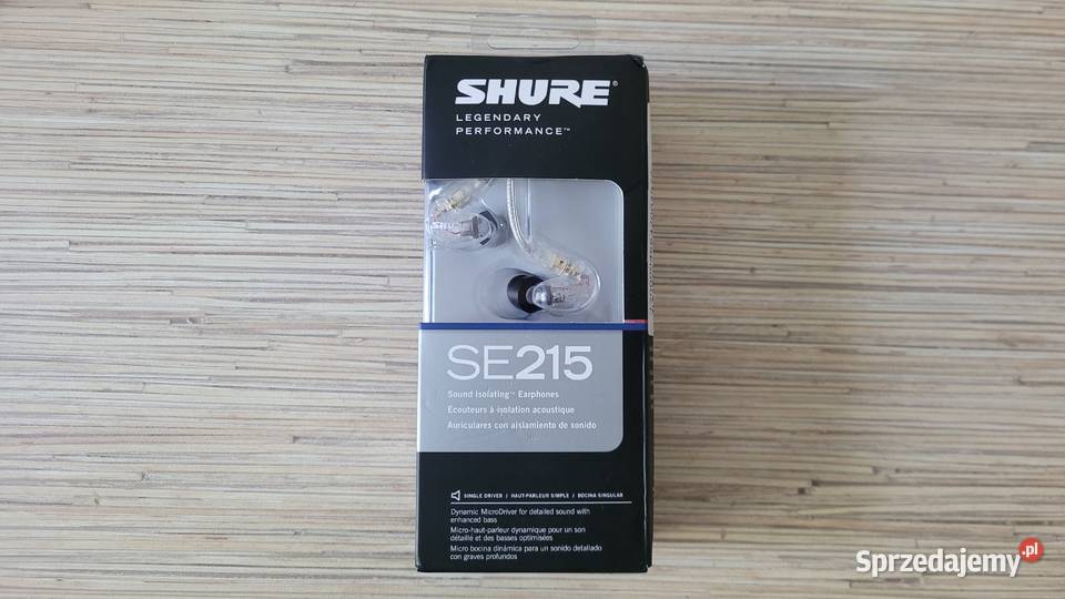 SHURE SE215 CL transparentne słuchawki łódzkie Łódź