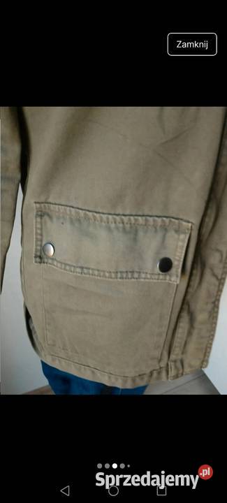 Kurtka jeansowa khaki wiatrówka jesień 2YK