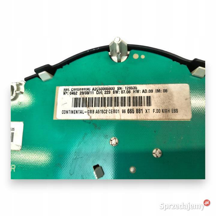 LICZNIK ZEGARY 96665881 XT Citroen C3 II 11 14 osobowe Chełm
