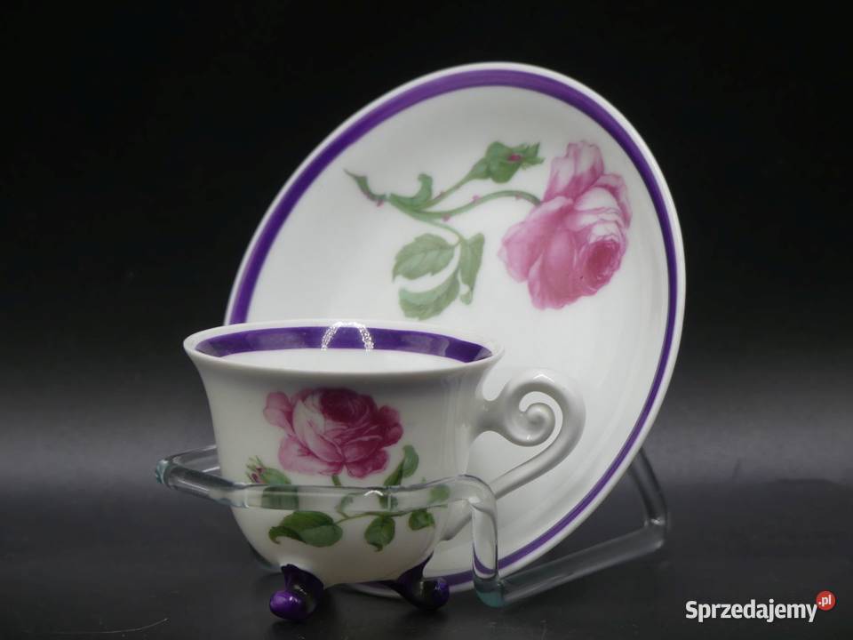 Komplet do mokki espresso Tułowice Tillowitz Porcelana i szkło Poznań