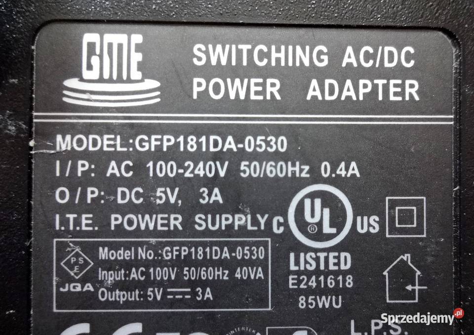 Zasilacz 5v 3A GFP181DA0530 zachodniopomorskie Szczecin