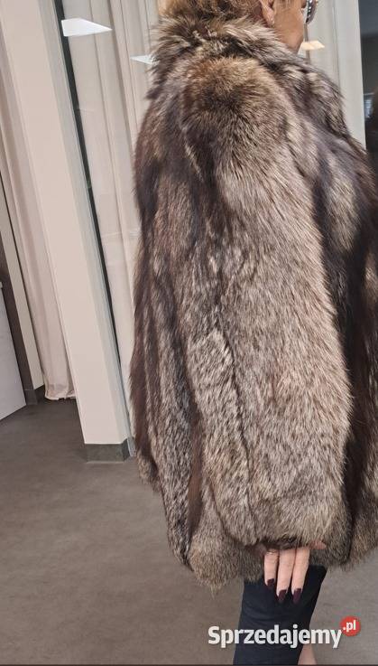 XL Eleganckie Naturalne Futro z lisów srebrnych śląskie Gaszowice