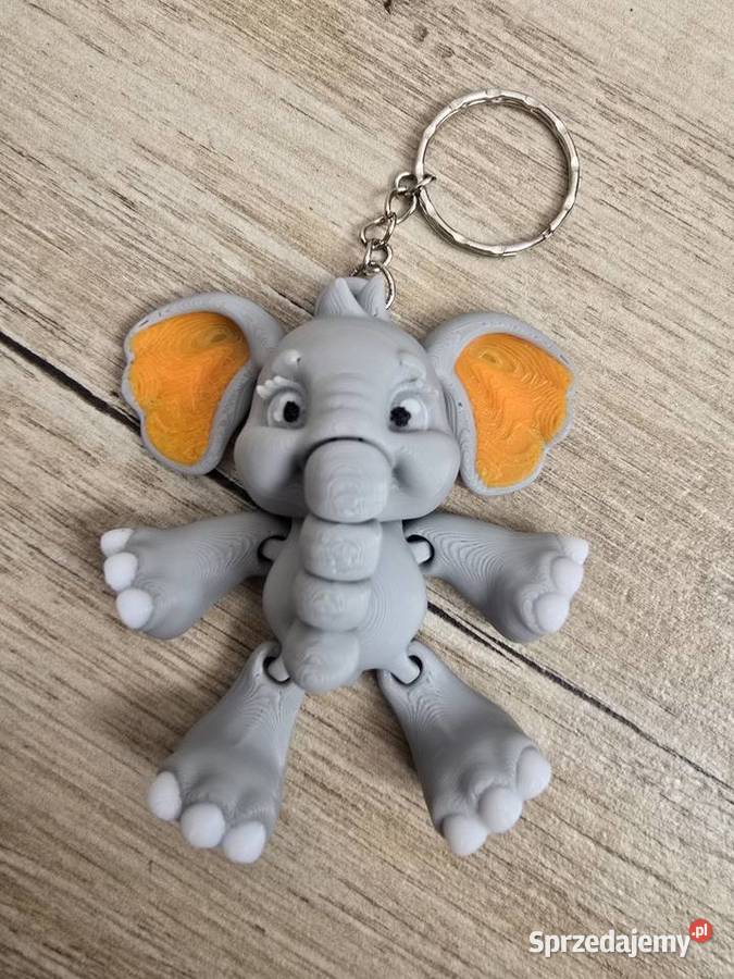 Uroczy Słonik 3D Breloczek z Charakterem Brelok lubelskie Chełm