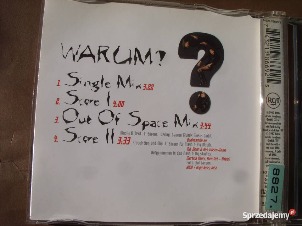 RAP singiel CD TIC TAC TOE WARUM 1997 Wołów