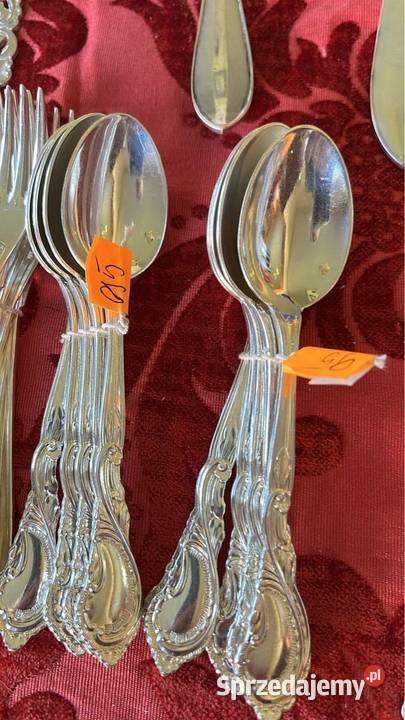 Platerowe łyżeczki widelczyki Jeden komplet