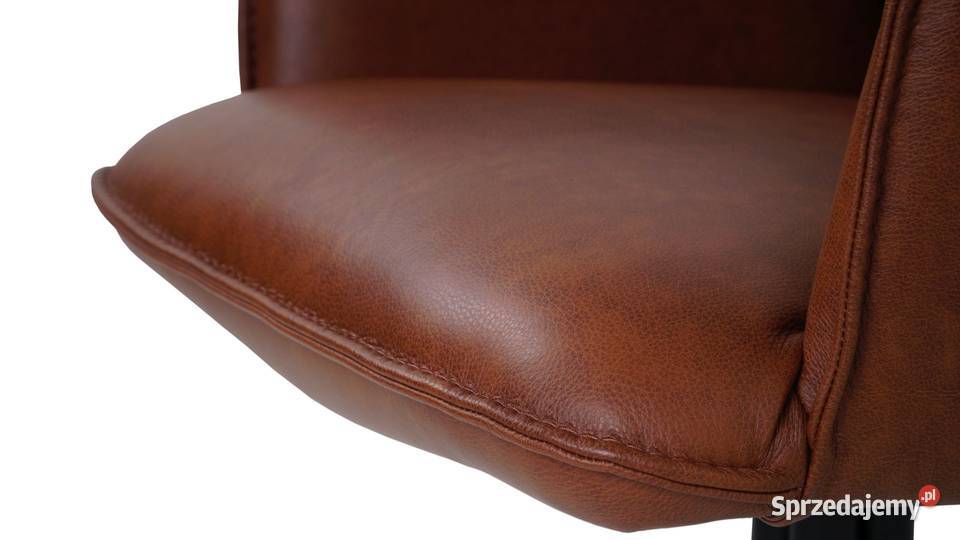 Krzesło Rio w brązowej skórze naturalnej 86cm