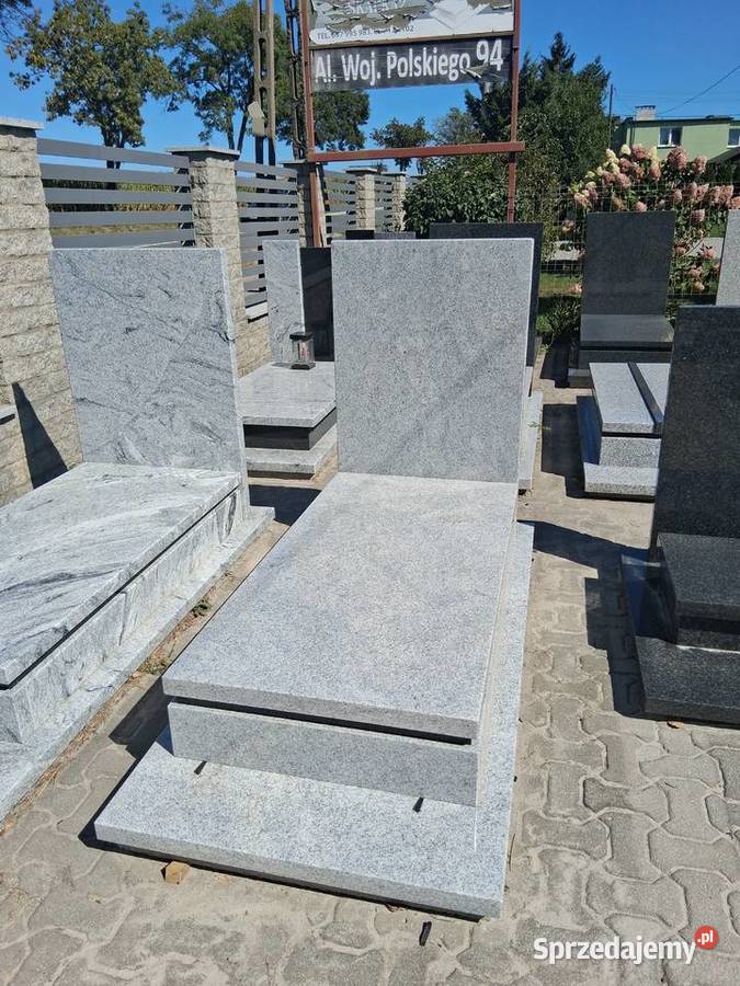 Nagrobek z granitu Bianco 190 x 90 Strzegom