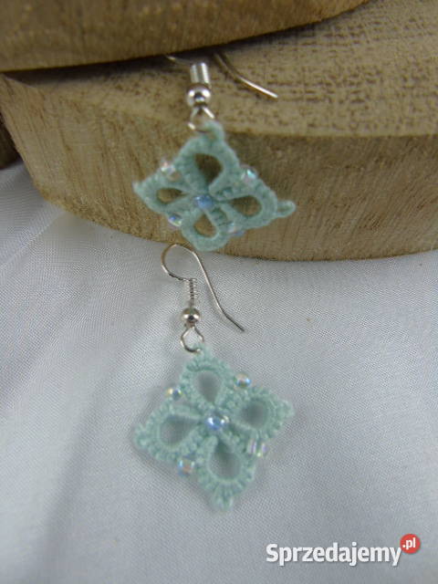 Kolczyki frywolitkowe różne wzory i kolory małopolskie Wiśniowa