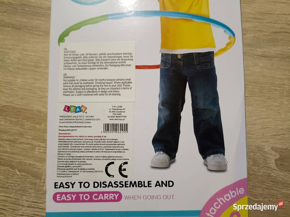 Hulahop z wypustkami kolorowe 60 składane z 8