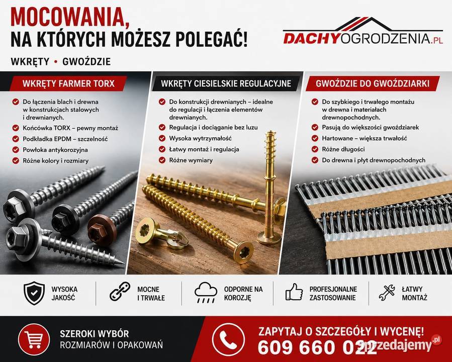 Wkręty Farmer TORX Ciesielskie Gwoździe do sprzedam