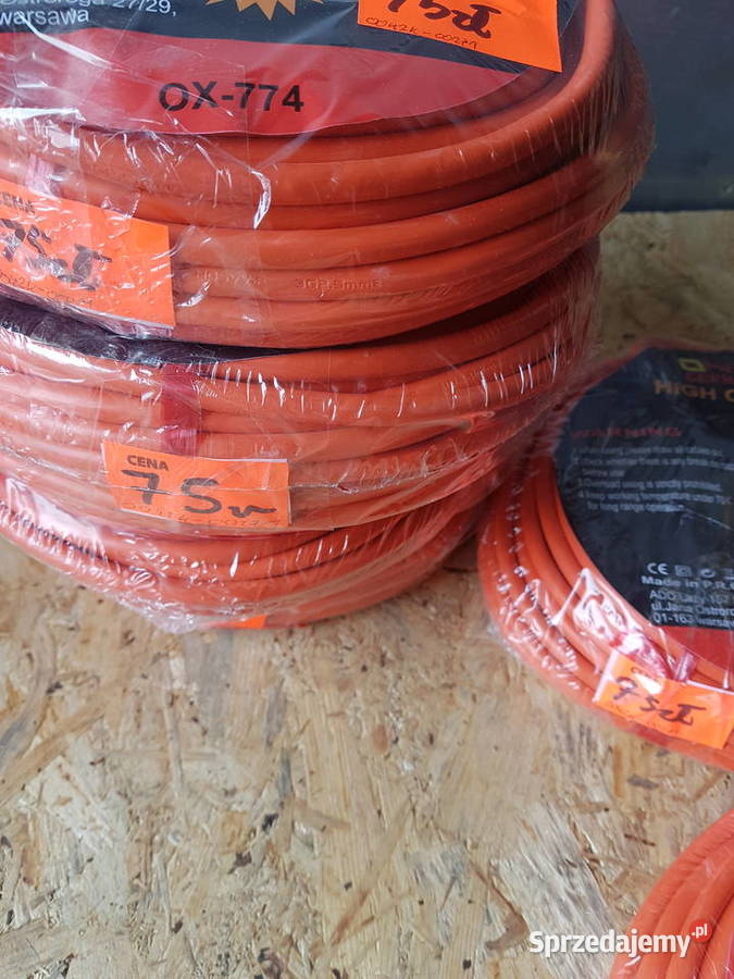 PRZEDŁUŻACZ OGRODOWY GRUBY BUDOWLANY 30M 3x25mm wielkopolskie Głogowa