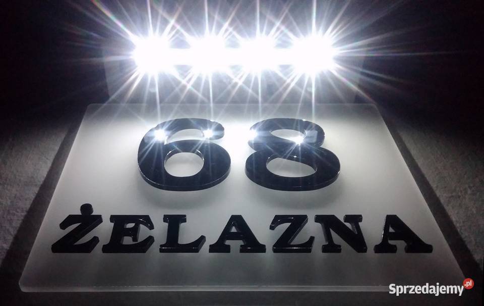 Numer na dom 3D LED solarny bateria słoneczna Pozostałe Warszawa