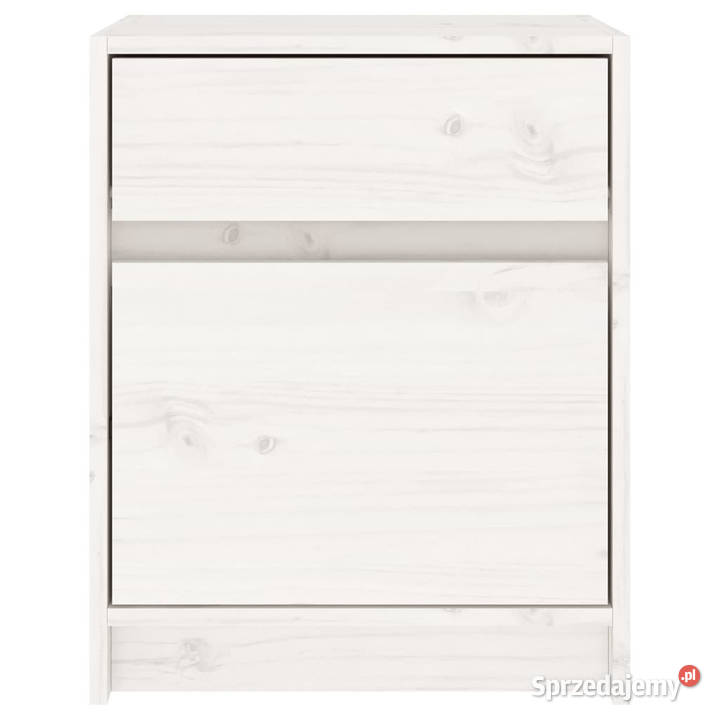 Szafki nocne 2 białe 40x31x50 lite drewno