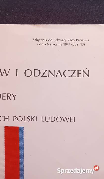 Wzory orderów i odznaczeń Załącznik do uchwały wielkopolskie Koźminek