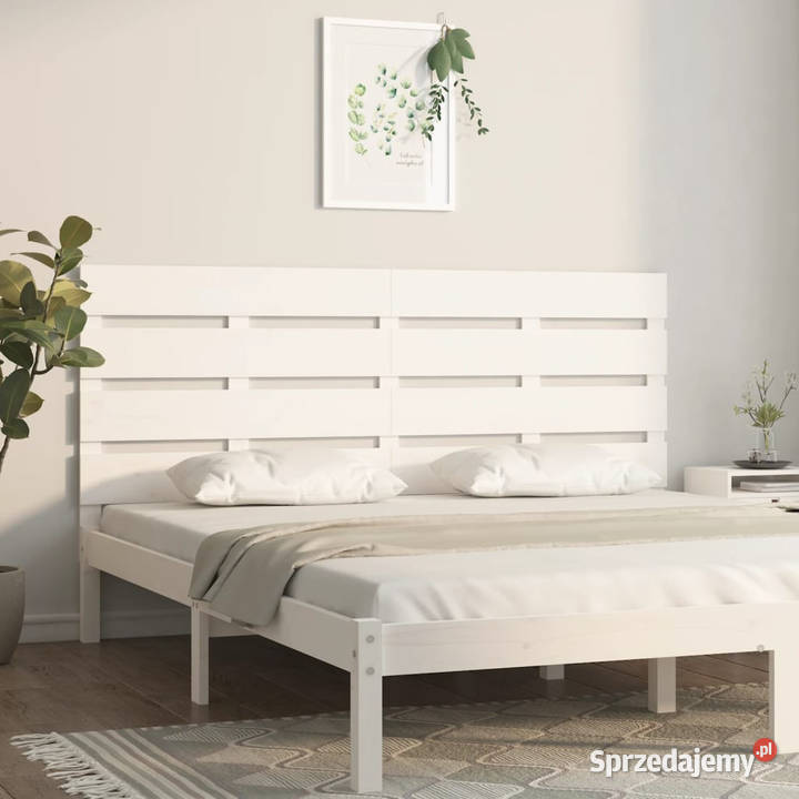 Wezgłowie łóżka białe 120x3x80 lite drewno mazowieckie Warszawa