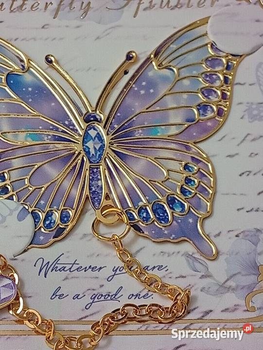 Piękna metalowa zakładka do książki motyl Szczecinek sprzedam