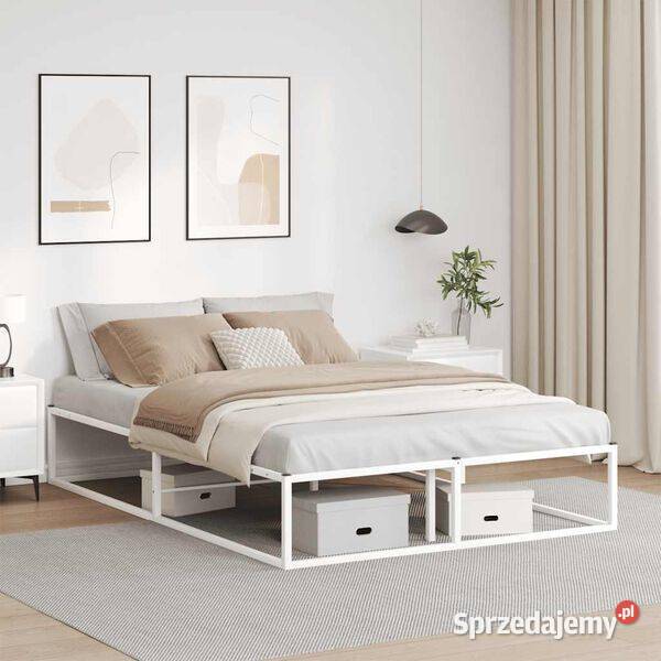 vidaXL Rama łóżka bez materaca biała 140x200