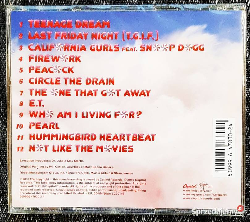 Wspaniały Album CD KATY PERRYAlbum Teenage Płyty i kasety