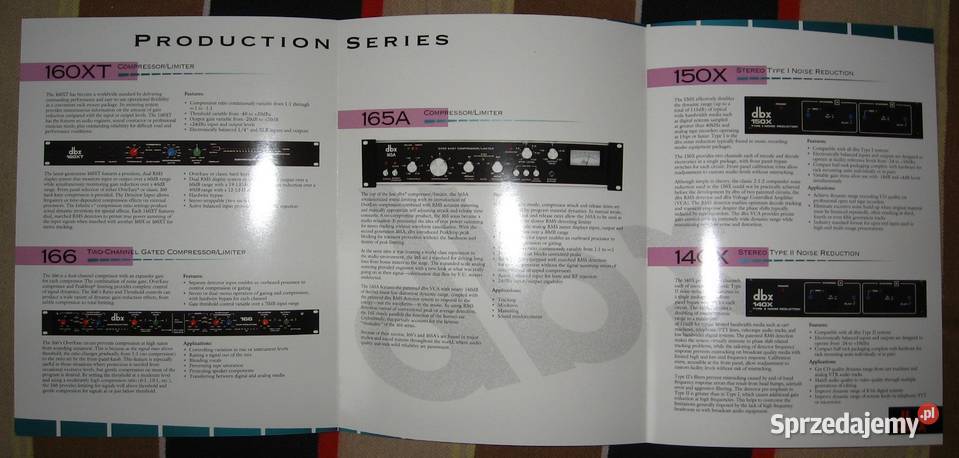 dbx brochures specification sheets lot broszury