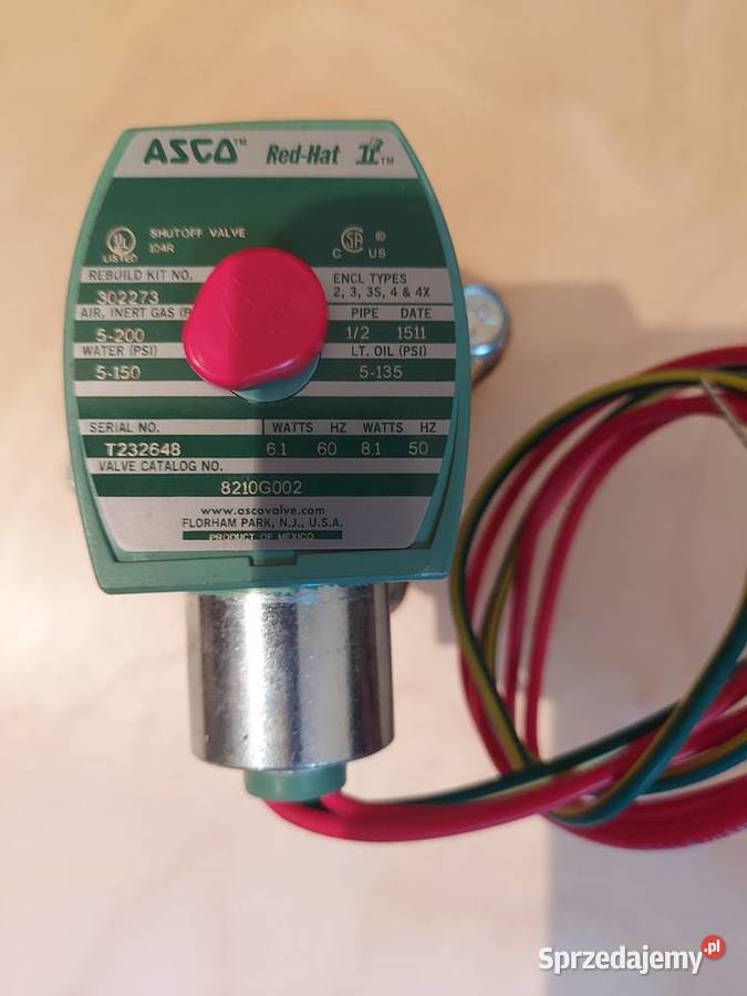 Zawór elektromagnetyczny ASCO RedHat 8210G002 małopolskie Kraków