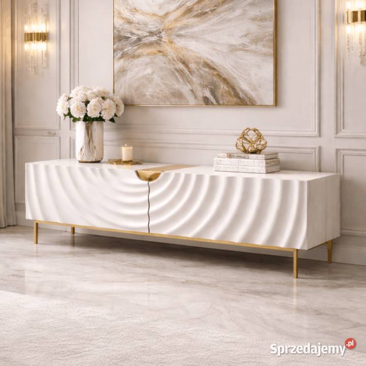 Szafka RTV złota Primavera Glamour Premium Golkowice sprzedam
