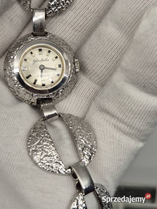 Glashtte koktajlowy damski zegarek biżuteryjny Chorzów sprzedam