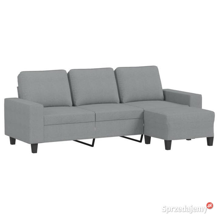 3osobowa sofa z podnóżkiem jasnoszara 180 Warszawa sprzedam