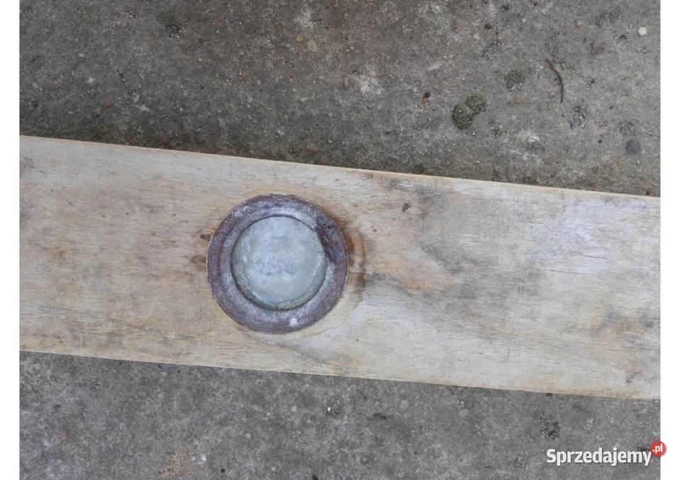 Poziomica drewniana 80 stara PRL dwa wskaźniki łódzkie Łódź