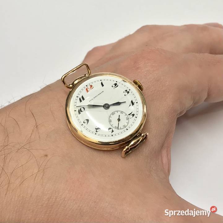 AUGUST ERICSSON Złoty zegarek 14K ANTYCZNY Warszawa
