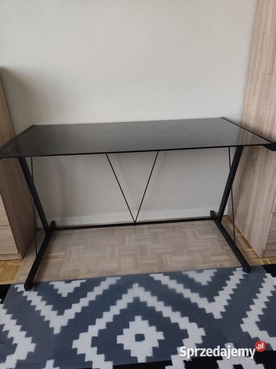 Biurko szklane czarne styl loft industrial Warszawa sprzedam