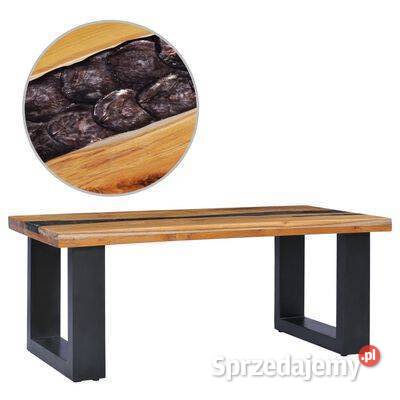 vidaXL Stolik kawowy 100x50x40 lite drewno