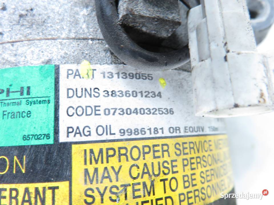 KOMPRESOR KLIMATYZACJI OPEL ASTRA H 20 Turbo osobowe małopolskie