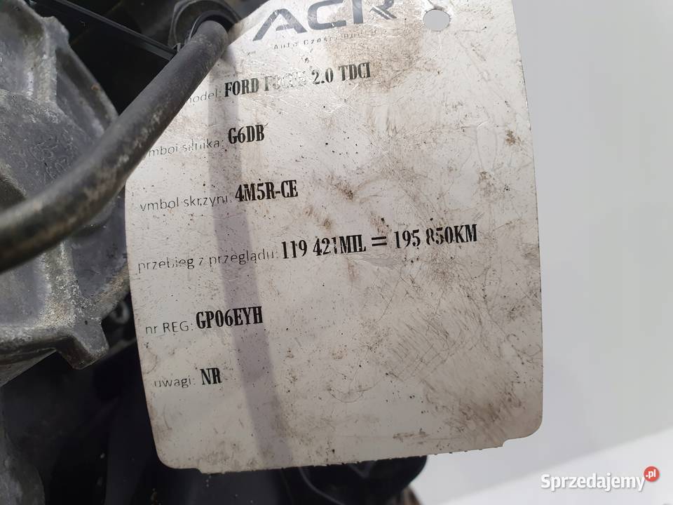 SILNIK G6DA Ford Focus II MK2 20 TDCI 136 osobowe lubelskie Rudka